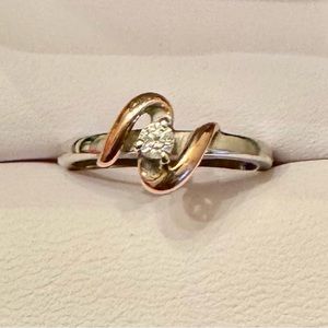 10k white/yellow gold w/diamond